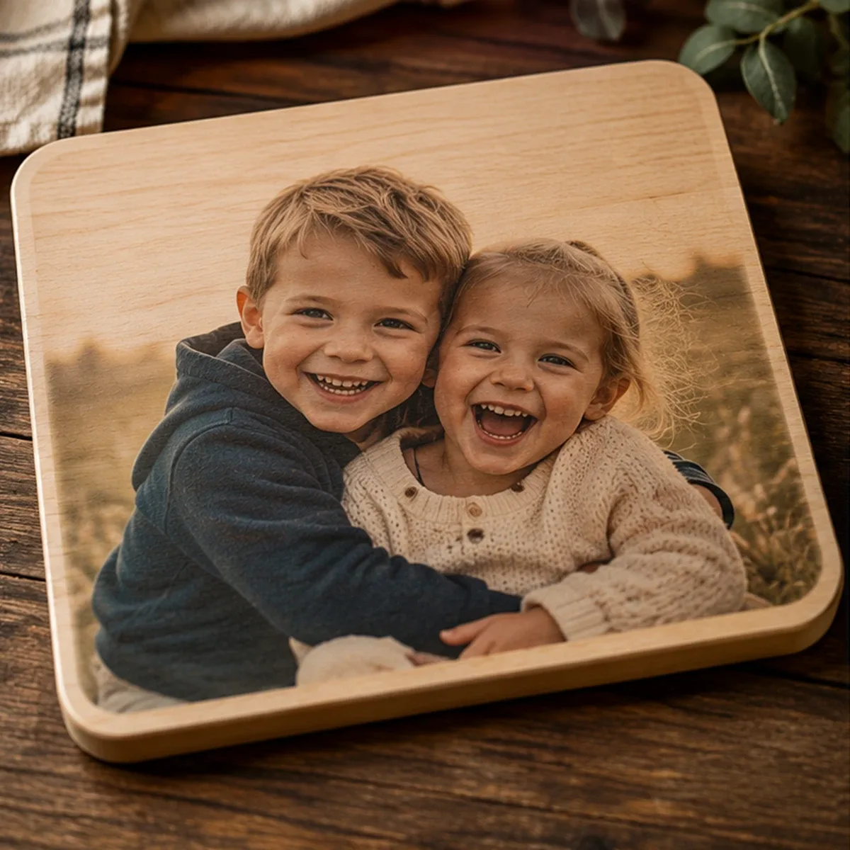 Bedrucktes Holzbrett — Standard-Druck